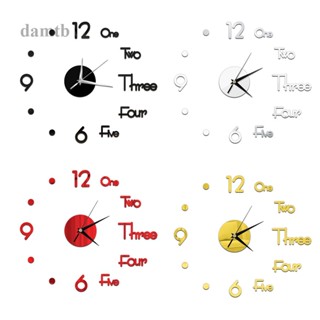 Dtb นาฬิกาดิจิทัลติดผนัง 3D เรืองแสง เสียงเงียบ ขนาดใหญ่ DIY สําหรับบ้าน ห้องนั่งเล่น โต๊ะ