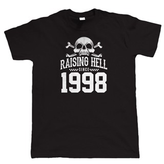 Raising Hell Since 1998, Mens T Shirt - Funny Biker Birthday Gift Son Him_03