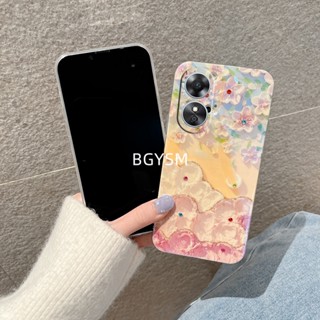 ใหม่ พร้อมส่ง เคสโทรศัพท์มือถือ TPU นิ่ม ลายดอกไม้สีม่วง สีชมพู สําหรับ OPPO Reno8 T 4G 5G Reno8 Z Pro 4G 5G A78 A17K 4G 5G OPPORENO8T5G 2023