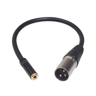 XLR Male Plug To 3.5mm Female Stereo Audio Adapter TRS 1/8" Extension Cable