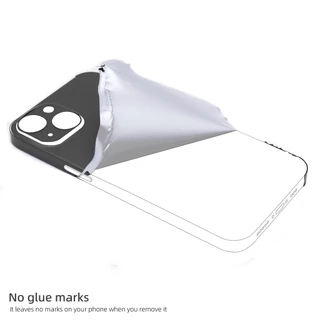 2 ชิ้นสีดําโลโก้ Cutout Anti-Scratch สติกเกอร์ผิวใช้งานร่วมกับ iPhone 7 8 Plus X XR 11 12 13 14 15 16 17 Pro Max Mini