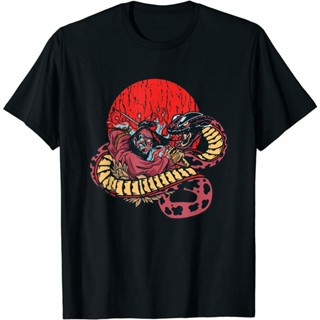 Manga Retro Cotton Personality Vintage Japanese Snake Art Premium Gift Idea T Shirt_01