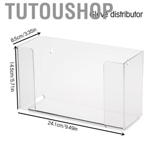 Tutoushop Dustproof Transparent Disposable Gloves Dispenser Wall Mount Clear Acrylic Storage Box Container