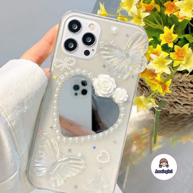 เคสโทรศัพท์มือถือ Tpu นิ่ม กันกระแทก ปิดด้านหลัง ลายผีเสื้อ 3D มีกาวในตัว สําหรับ IPhone 11 12 13 14 15 Pro Max Xs Xr 7 8 Puls