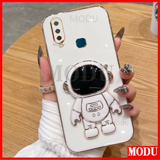 Modu เคสโทรศัพท์มือถือแบบนิ่ม ลายนักบินอวกาศ 3D พร้อมที่ตั้งวาง หรูหรา สําหรับ Vivo Y17 Y15 Y12 Y12i