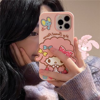 เคสโทรศัพท์มือถือ ซิลิโคน ลายการ์ตูนเมโลดี้ ดอกไม้น่ารัก สําหรับ iPhone 14 13 12 11 Pro Max 14promax