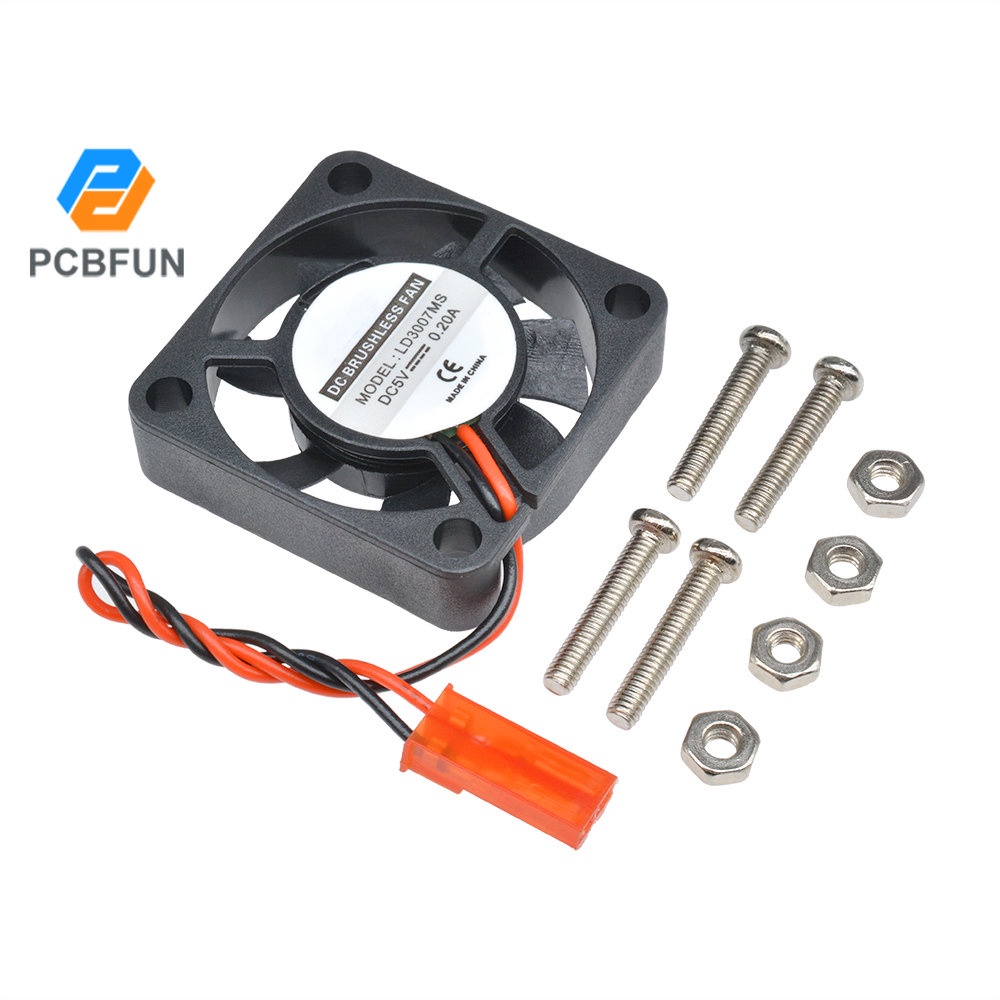 PCBFUN พัดลมระบายความร้อน DC 5V 0.2A พร้อมสกรู สําหรับ Raspberry Pi Model A+ B B+ FOR Raspberry Pi 2