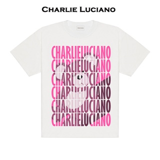 เสื้อยืดลาย Charlie Luciano Trend Summer New Teddy Bear Print Men S Loose Short-Sleeved Top_02