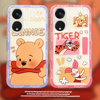 เคสโทรศัพท์ OPPO Reno8 T 4G 5G 2023 มือถือ ซิลิโคนนิ่ม แบบใส ลายการ์ตูนหมี วินนี่น่ารัก สําหรับ เคส OPPO Reno 8T 5G