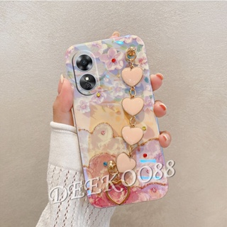 เคสโทรศัพท์มือถือแบบนิ่ม ลายดอกไม้น่ารัก พร้อมสายคล้องข้อมือ สําหรับ OPPO Reno 8 8T Reno8 T A78 4G 5G OPPOA78 Reno8T