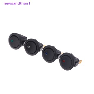 Newsandthen1 20A 12V DC สวิทช์โยกกันน้ํา LED ไฟจุดรถ เรือ ทรงกลม เปิด / ปิด สวิทช์ดี