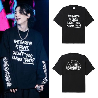 KPOP BTS SUGA Same Cotton T-shirt Men and Women Plus Size 2022 New Korean Version INS Loose Round Neck Short-sleeve_09