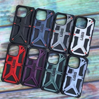 Uag เคสโทรศัพท์มือถือ น้ําหนักเบา กันกระแทก กันตก ลาย Monarch Rugged สีดํา สําหรับ iPhone 14 Pro Max 14 Pro 14 Puls 14