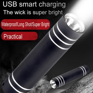 ไฟฉาย LED 400mAh ชาร์จ USB แบบพกพา สําหรับตั้งแคมป์ เดินป่า ฉุกเฉิน 1 ชิ้น