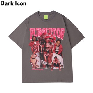 เสื้อยืดแขนสั้น พิมพ์ลาย Dark Icon สไตล์สตรีท ร็อค แฟชั่นฤดูร้อน สําหรับผู้ชายnS-5XL_04