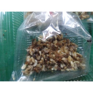 ไข่มดส้มคั่วทรงเครื่องปรุงสำเร็จพร้อมทานถุงละ50บาทมีประมาณ10-20กรัม