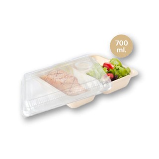 เกรซ 3 กล่องอาหาร ซิมเปิล ช่องพร้อมฝา 700มล. รุ่นU300 x25 ชุดGraczSimple Food Box