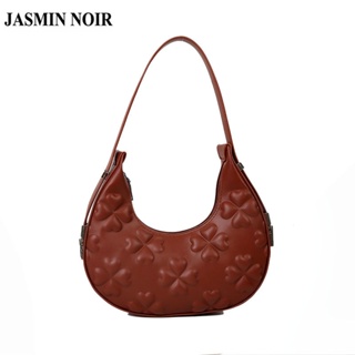 Jasmin NOIR กระเป๋าสะพายไหล่ กระเป๋าถือ พิมพ์ลายดอกไม้ เรียบง่าย สําหรับสตรี