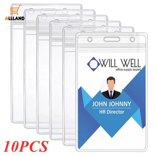 10 ชิ้น / เซต พลาสติกใส กันน้ํา ซีลการ์ด / แบบพกพา แขวนได้ ทํางาน ถุงเก็บ / อเนกประสงค์ ซิป การ์ด ปลอก