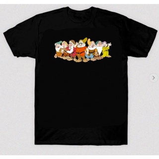 Cartoon snow white and the seven dwarfs graphic t-shirt for men 100%Cotton Crew Neck Short Sleeve T-Shirt_03