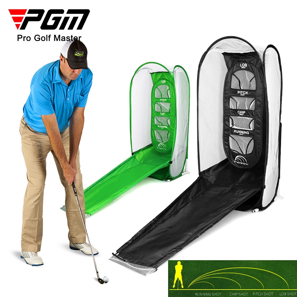 PGM GOLF ตาข่ายฝึกตีกอล์ฟ แบบพกพา พับได้ พร้อมเป้า 2 ชิ้น สําหรับฝึกตีกอล์ฟที่บ้าน ในร่ม กลางแจ้ง