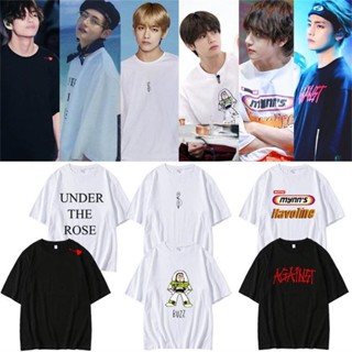 Kim Tae Hyung ย่อหน้าเดียวกัน T เสื้อ V K Pop สั้นเสื้อ TopsS-5XL