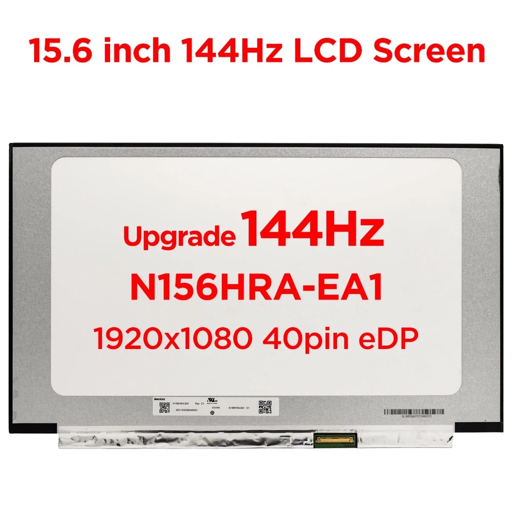 15.6 "IPS 144Hz แล็ปท็อปหน้าจอ LCD N156HRA-EA1 fit NV156FHM-N4K NV156FHM-N4G NV156FHM-N4N Matrix จอแ