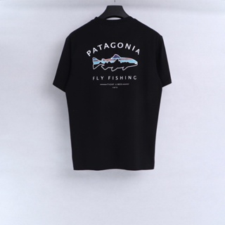 เสื้อยืดแขนสั้น Patagonia สไตล์ย้อนยุคสําหรับผู้ชาย