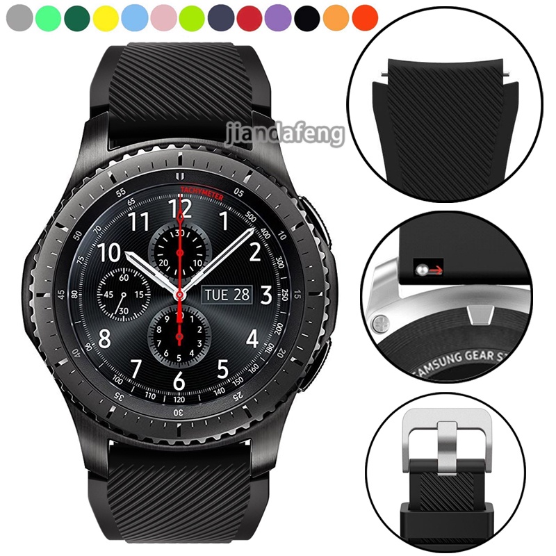 สายนาฬิกาข้อมือซิลิโคน กันน้ํา สําหรับ Samsung Gear S3 Frontier