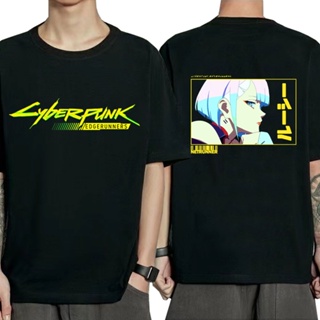 Summer Clothes Japan Anime Cyberpunk Edgerunners T-shirts Manga David Men T Shirt Hip Hop Couples Aesthetic Streetw_12