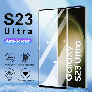 ฟิล์มกระจกนิรภัยกันรอยหน้าจอ แบบโค้ง เต็มจอ สําหรับ Samsung Galaxy S21 S22 S23 Ultra Plus Note 20 Ultra 10 Plus 8 9 S8 S9 S10 Plus