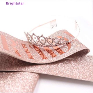 Brightstar มงกุฎคาดศีรษะ ประดับคริสตัล สําหรับผู้หญิง 1 ชิ้น