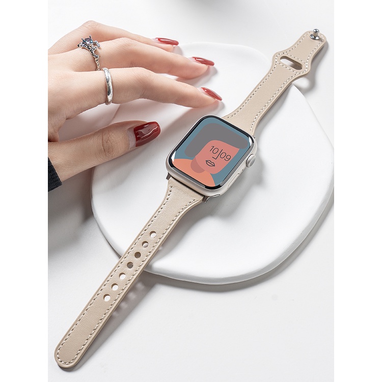 ❏﹉ใช้ได้กับสาย iwatch8 Apple S8 นาฬิกา applewatch7 หนัง S7 niche S6 ขั้นสูง SE หญิง 6 สร้างสรรค์ 5 กีฬา 4 สมาร์ท 3 รุ่น