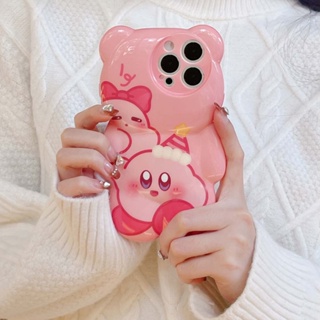 เคสโทรศัพท์มือถือ TPU นิ่ม แบบหนา แวววาว ลาย Kirby 3D น่ารัก สําหรับ iPhone 14PROMAX 12PROMAX 11 X XS XR XSMAX 11PROMAX 12 12PRO 13 13PRO 13PROMAX 14 14PRO 14Plus