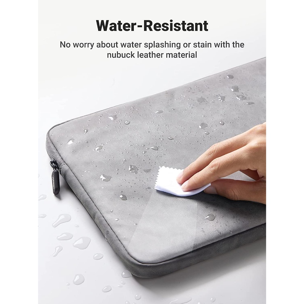 UGREEN รุ่น 20476 Laptop Bag ขนาด 14 - 14.9 นิ้ว Laptop Case PU Suede Leather Soft Padded Zipper Cover Sleeve Case Water