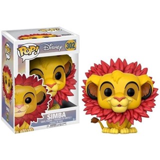 Funko Pop 302 Disney Lion King-Simba (Leaf Mane) ของเล่นฟิกเกอร์แอกชัน