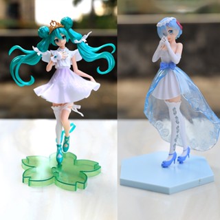 โมเดลฟิกเกอร์ PVC คริสตัล อนิเมะ Rem Dress Up Figure RE Zero-Starting Life in Another World ขนาด 22 ซม. ของเล่นสําหรับเด็ก