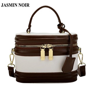 Jasmin NOIR กระเป๋าถือ กระเป๋าสะพายไหล่ หนัง PU ทรงสี่เหลี่ยม เรียบง่าย สําหรับสตรี