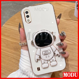 Modu เคสโทรศัพท์มือถือแบบนิ่ม ลายนักบินอวกาศ 3D พร้อมที่ตั้งวาง หรูหรา แฟชั่น สําหรับ Samsung A20S A10S A01 M10 A02 M02