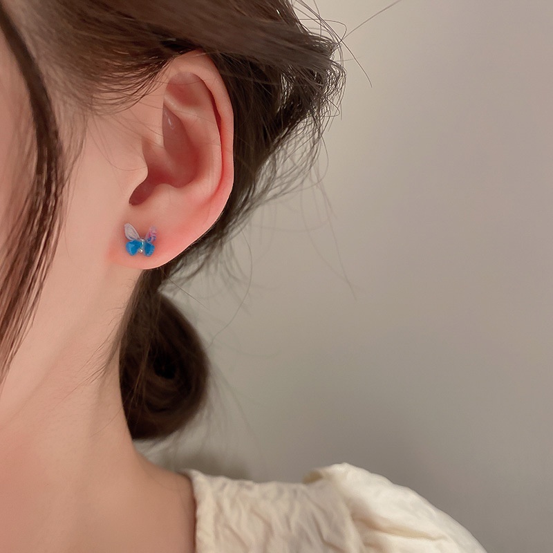 8 ชิ้น / เซต หวาน อารมณ์ ดอกไม้ ต่างหูสตั๊ด / ผู้หญิง ที่เรียบง่าย สีสัน ดอกทิวลิป ผีเสื้อ ต่างหูสตั๊ด