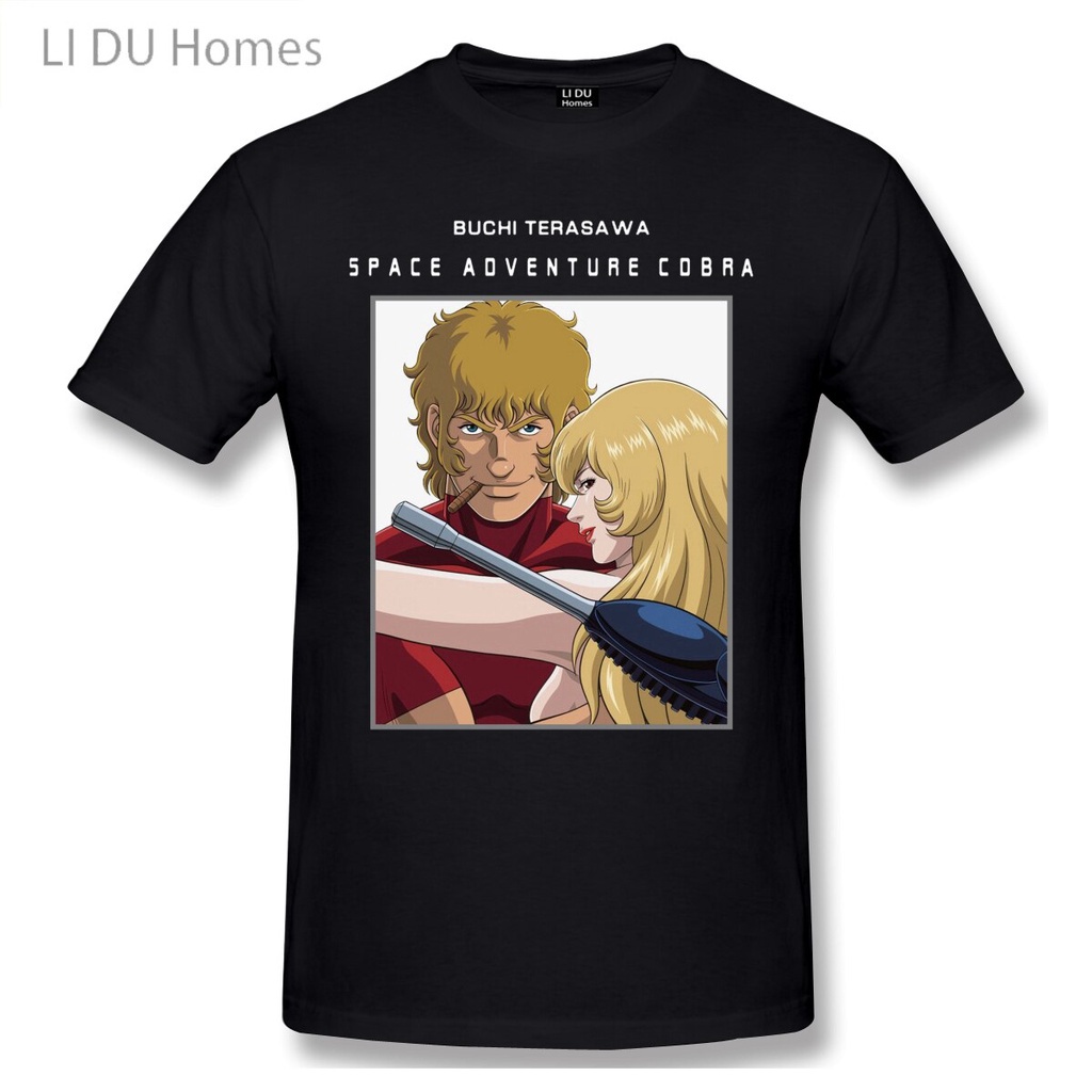 men t shirt LIDU Space Adventure Cobra Manga Geek Anime T Shirts Man's T-shirt Cotton Summer Tshirts Short Sleeve Graphi