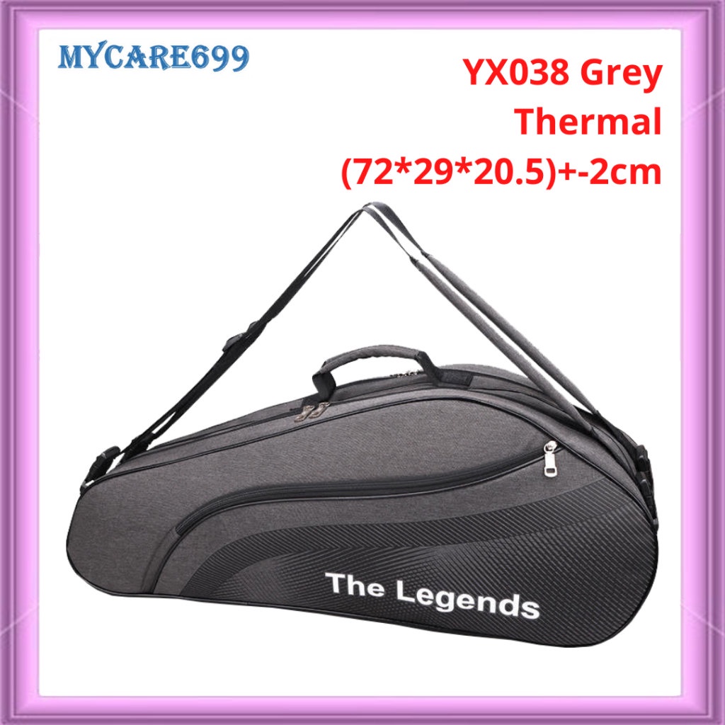 กระเป๋าแบดมินตัน Racket Bag 羽毛球包 THE LEGENDS Bagpack Tennis Thermal LD168 กระเป๋า (2 ช่อง + 12 ไม้) 