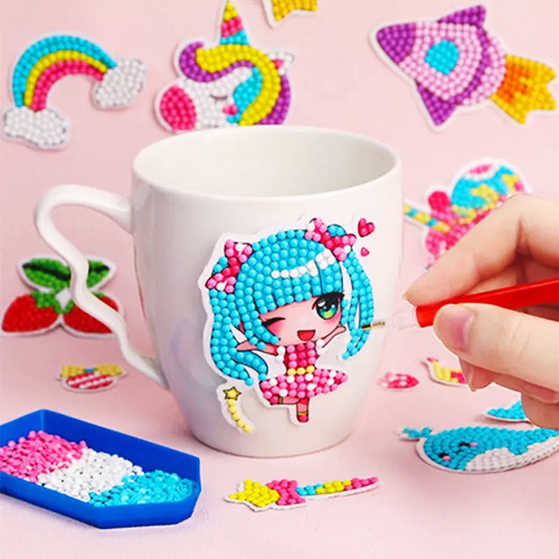 ชุดสติกเกอร์ปักครอสสติตช์คริสตัล รูปกิจกรรมอีสเตอร์ DIY สําหรับเด็ก