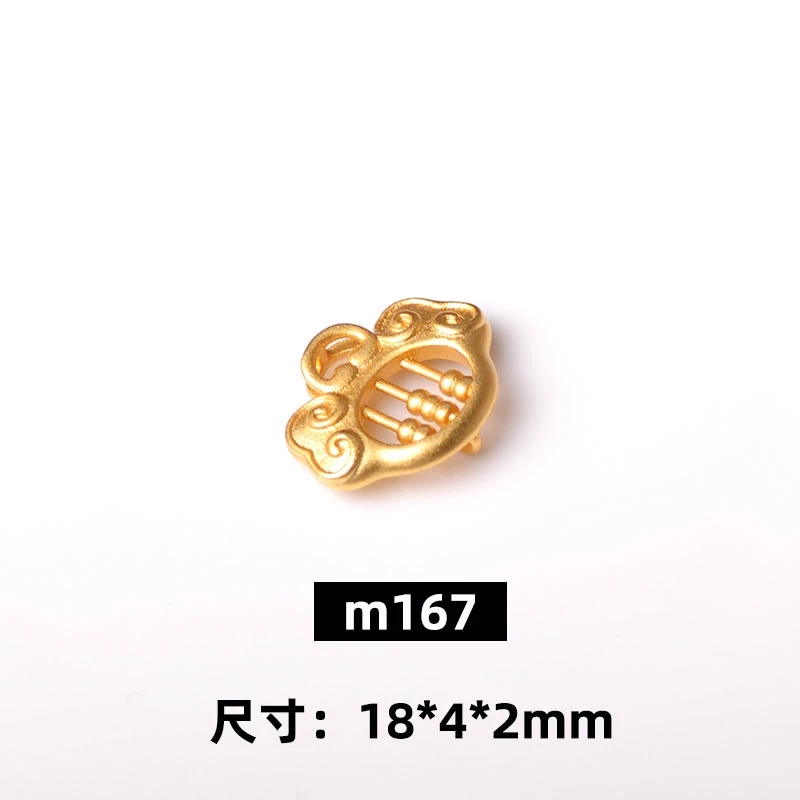 จี้ลูกคิดรูยี่ สีทอง สไตล์จีนโบราณ สำหรับทำสร้อยข้อมือ DIY thumbnail 10
