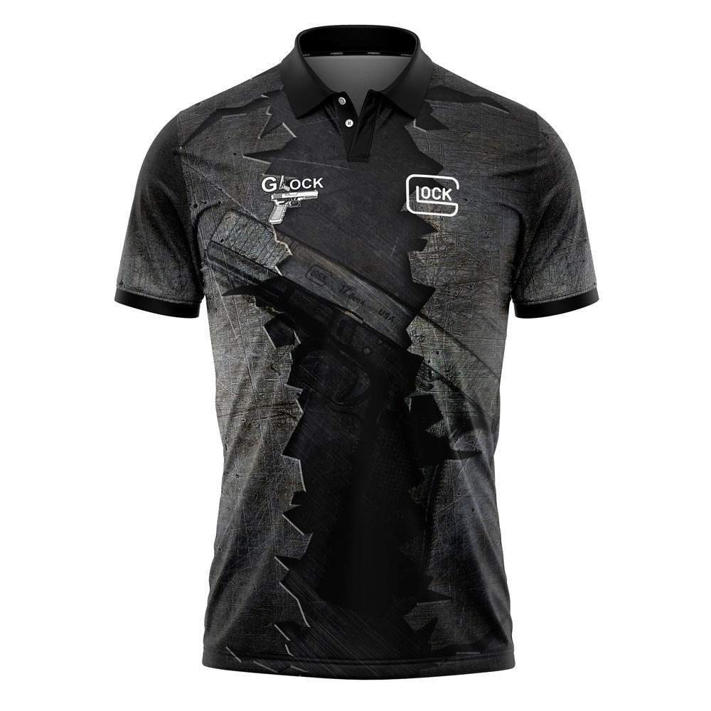 เสื้อโปโล แขนสั้น ลาย Glock Full Sublimation # 2 - เสื้อเจอร์ซีย์ฟูลระเหิด คุณภาพดีเยี่ยม