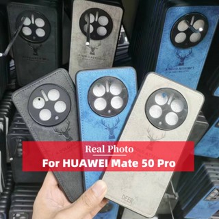 Huawei Mate 50 Pro 40 Pro Plus 30 Pro 20 Pro 20X 10 Pro เคสมือถือป้องกันรอยสําหรับกรณีเนื้อผ้าย้อนยุค