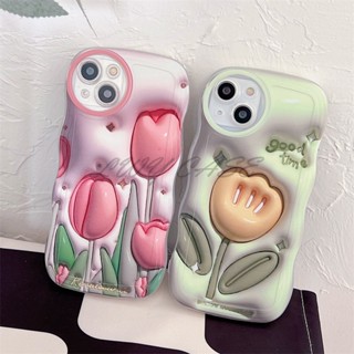 Lwy เคสโทรศัพท์มือถือแบบนิ่ม ลายดอกทิวลิป สําหรับ Oppo A17 A12 A12e A3s A5 Ax5 A7 A5s A16 A16s A15 A15s A35 A54 A31 2020 A9 2020 A5 2020 A92 A52 A53 A33 A1k A36 A76 A96 A57 A39 F15 A91