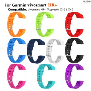 สําหรับ Garmin Vivosmart HR Plus HR + Approach X10 / X40 สายนาฬิกาข้อมือ สายรัดข้อมือ ซิลิโคน กีฬา พร้อมชุดเครื่องมือ