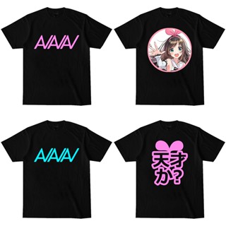 เสื้อยืดคอกลม พิมพ์ลาย Kizuna Ai Ai Ai Ai Feat Nakata Yasutaka สีดํา สีขาว สําหรับผู้ชาย และผู้หญิง N7VQ