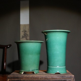 Jingdezhen กระถางกล้วยไม้เซรามิค เคลือบเงา สีสันสดใส สําหรับตกแต่งบ้าน